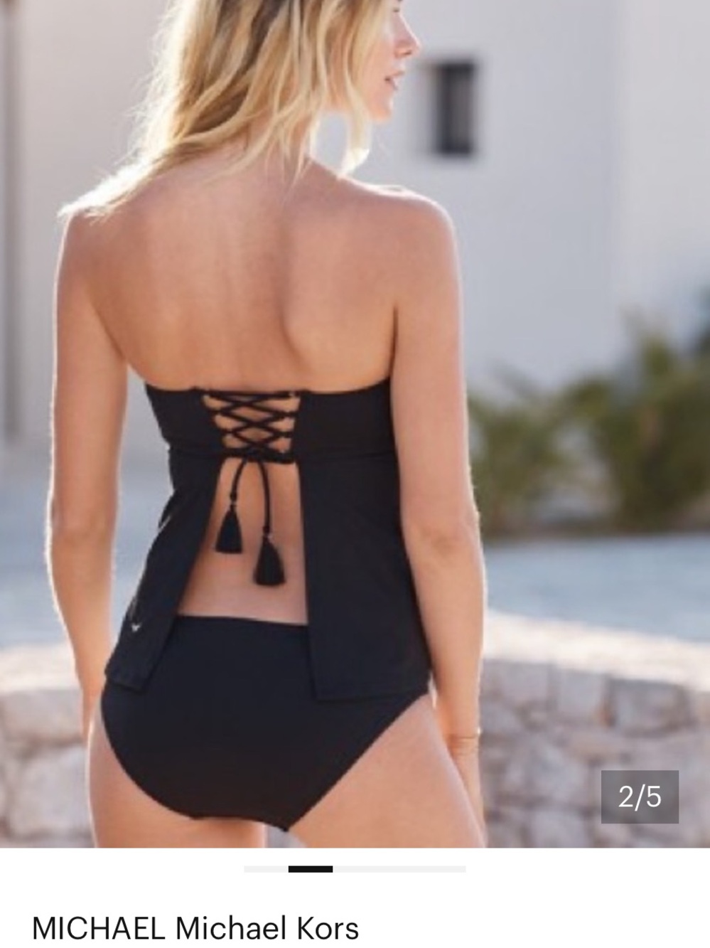 Michael Kors White Bandeau Tankini Set - Picture 9 of 9